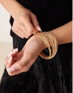 slinky bangle pack in gold