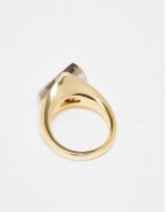 Other Stories crystal ring in gold