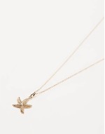 18ct gold vermeil starfish charm pendant necklace