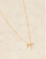 charm cluster necklace in 18k gold plated