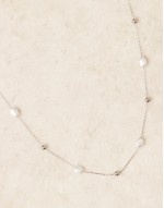 Lost Souls stainless steel pearl charm choker necklace in silver