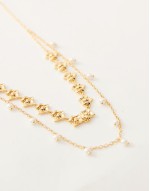 daisy molecule long flower earrings in 18k gold plated
