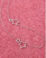 lucky star galactica waist chain in 18k platinum plated