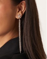 embellished star drop earrings in gold