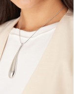 liquified pendant necklace in silver