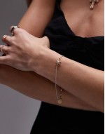 star pendent bracelet in gold