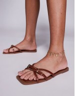 popoffaith cross charm anklet in gold