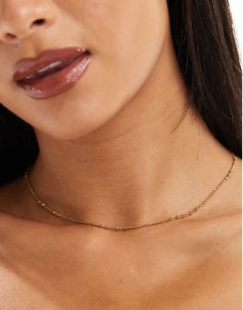 stainless steel gold plated bobble chain in gold