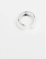 rounded chunky ear cuff in sterling silver