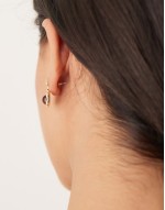amber stone drop earrings in gold